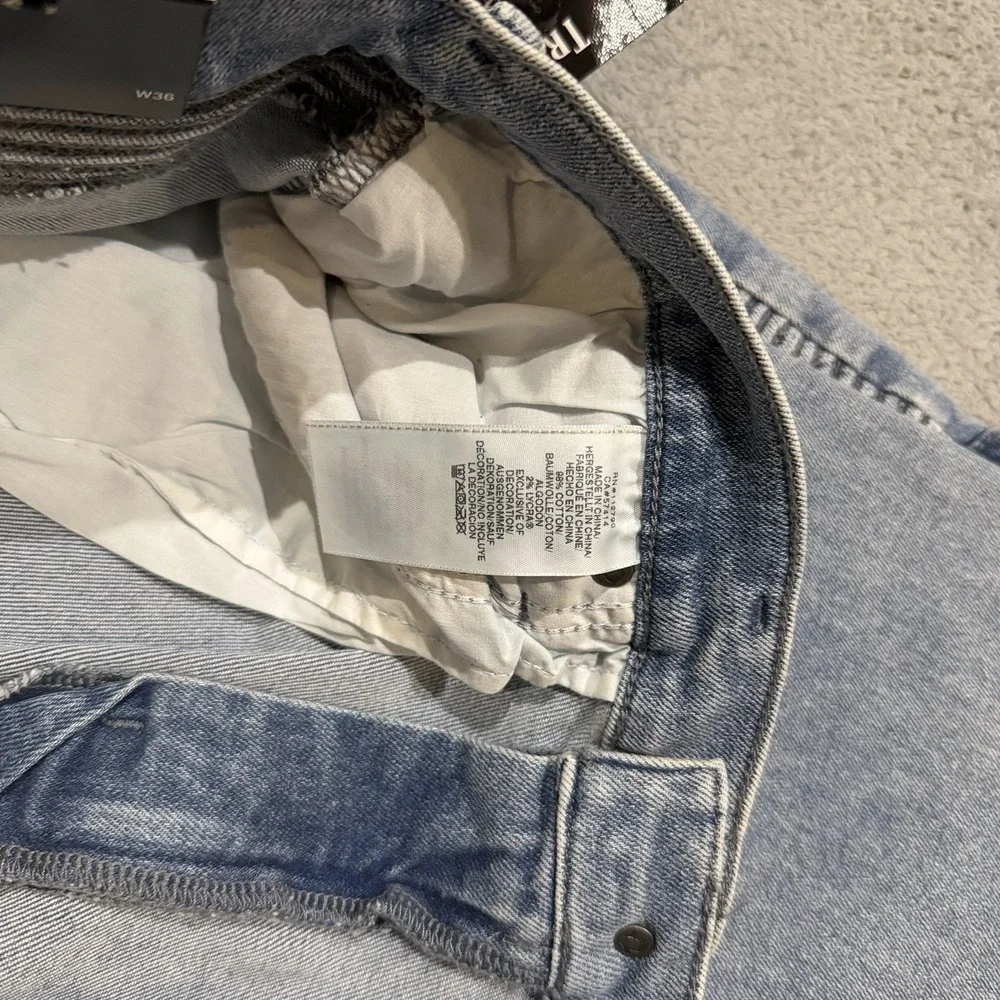 True Religion Gene Motorcycle Jeans Men 38x34 Relaxed Slim Biker Whiskered *READ